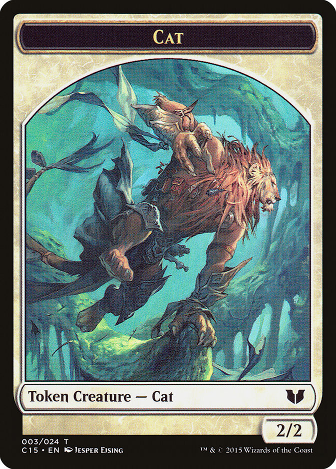 Cat // Zombie Double-Sided Token [Commander 2015 Tokens] | Dumpster Cat Games