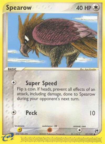 Spearow (81/100) [EX: Sandstorm] | Dumpster Cat Games