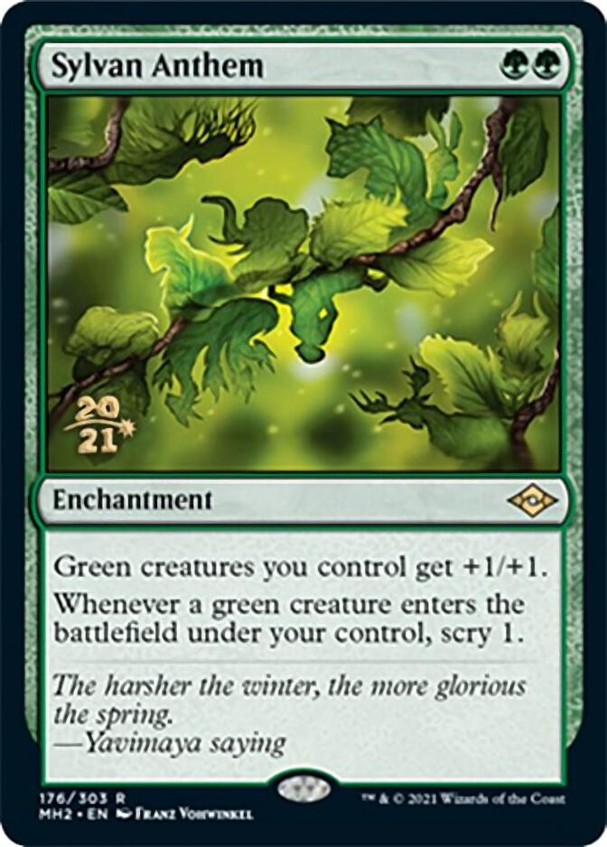 Sylvan Anthem [Modern Horizons 2 Prerelease Promos] | Dumpster Cat Games