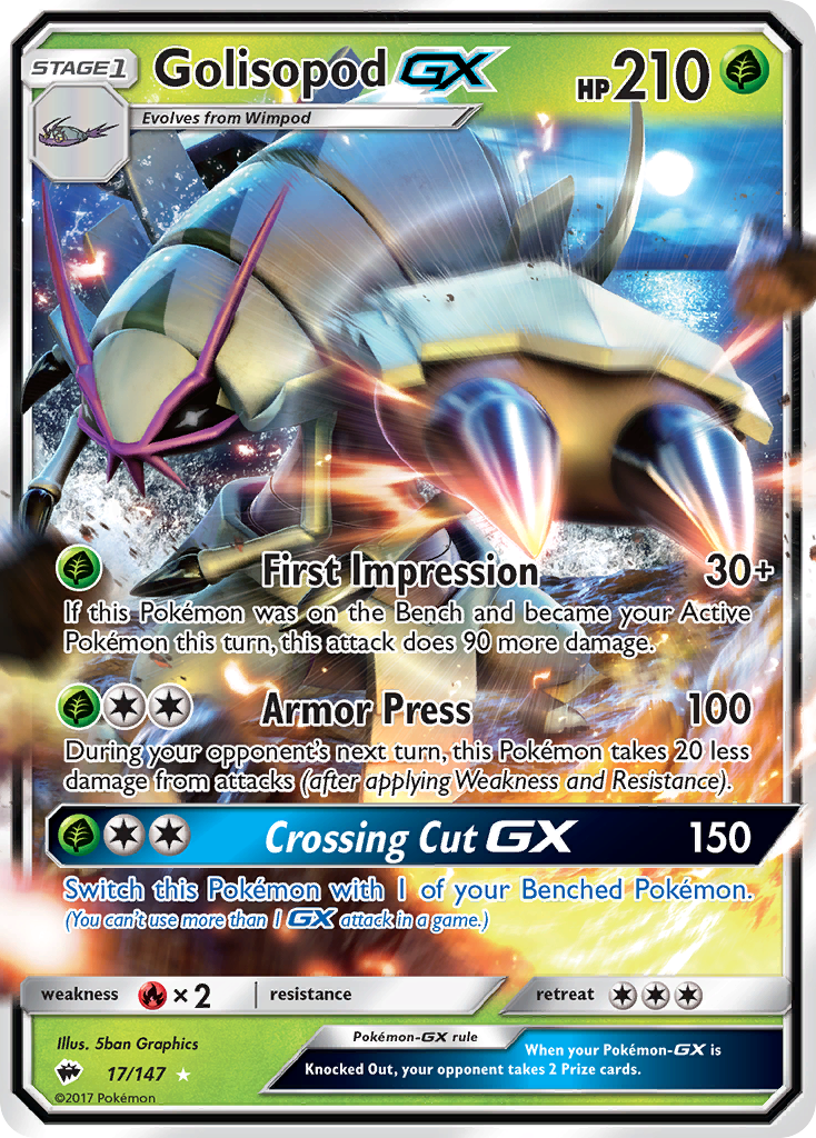 Golisopod GX (17/147) [Sun & Moon: Burning Shadows] | Dumpster Cat Games