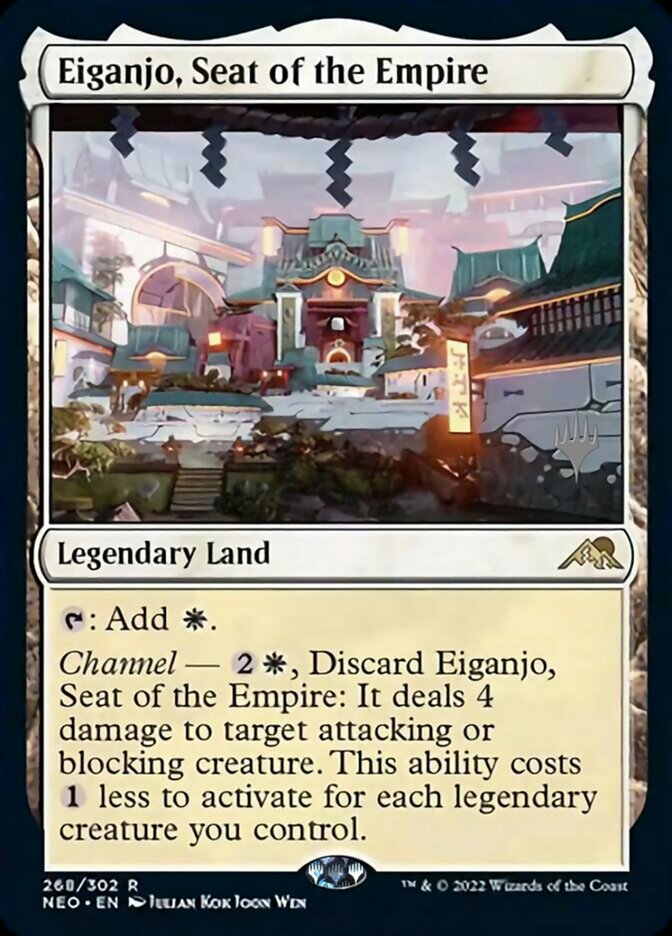 Eiganjo, Seat of the Empire (Promo Pack) [Kamigawa: Neon Dynasty Promos] | Dumpster Cat Games