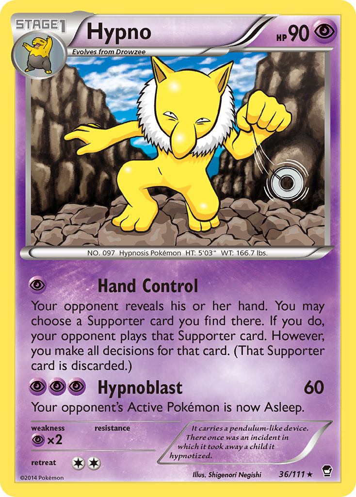 Hypno (36/111) [XY: Furious Fists] | Dumpster Cat Games