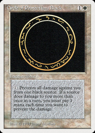 Circle of Protection: Black [Summer Magic / Edgar] | Dumpster Cat Games