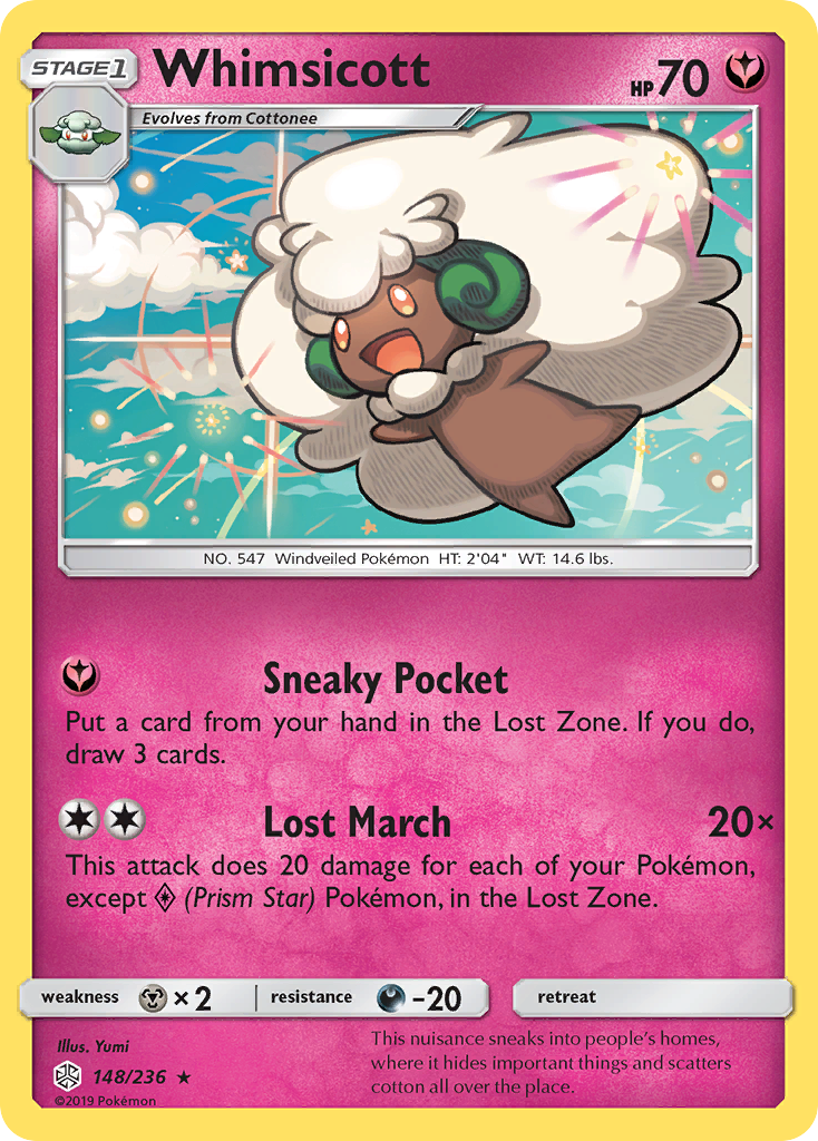 Whimsicott (148/236) [Sun & Moon: Cosmic Eclipse] | Dumpster Cat Games