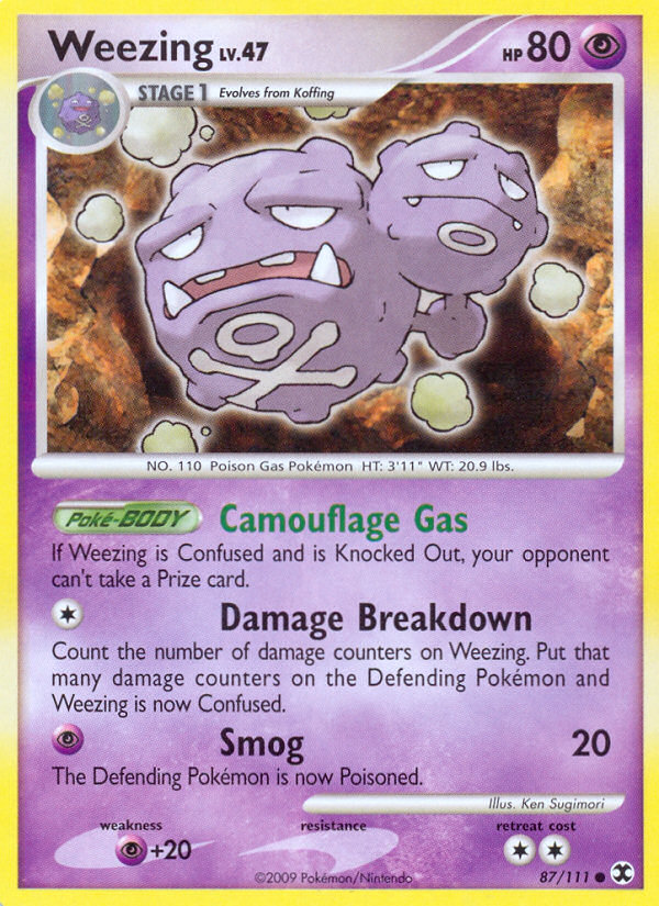 Weezing (87/111) [Platinum: Rising Rivals] | Dumpster Cat Games