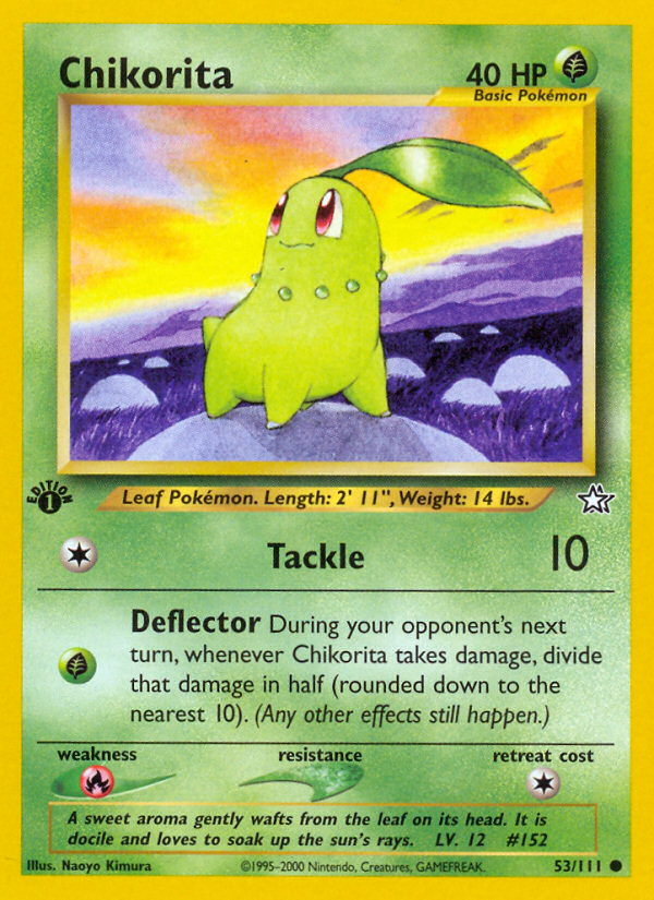 Chikorita (53/111) [Neo Genesis 1st Edition] | Dumpster Cat Games