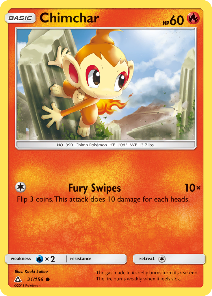 Chimchar (21/156) [Sun & Moon: Ultra Prism] | Dumpster Cat Games