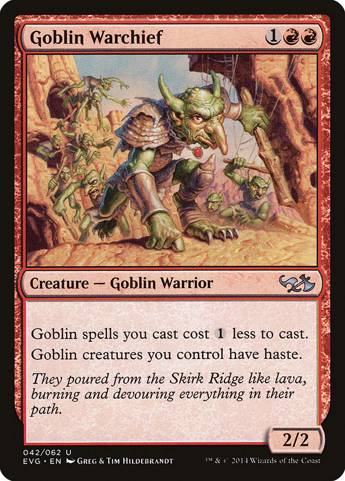 Goblin Warchief (Elves vs. Goblins) [Duel Decks Anthology] | Dumpster Cat Games