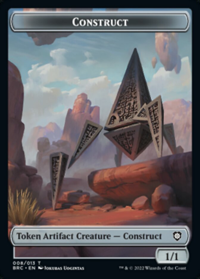 Construct (008) // Phyrexian Myr Double-Sided Token [The Brothers' War Commander Tokens] | Dumpster Cat Games