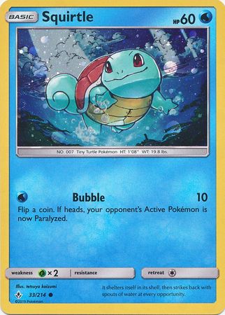 Squirtle (33/214) (Premium Collection Promo) [Sun & Moon: Unbroken Bonds] | Dumpster Cat Games