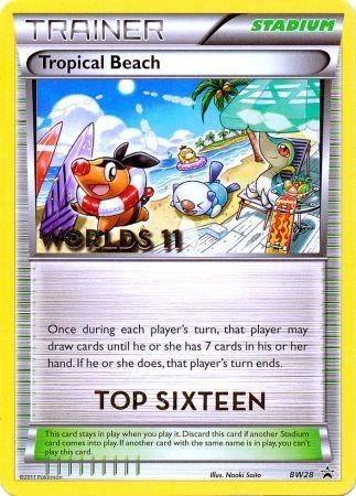 Tropical Beach (BW28) (Top 16) [Black & White: Black Star Promos] | Dumpster Cat Games