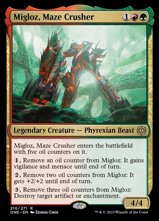 Migloz, Maze Crusher [Phyrexia: All Will Be One] | Dumpster Cat Games