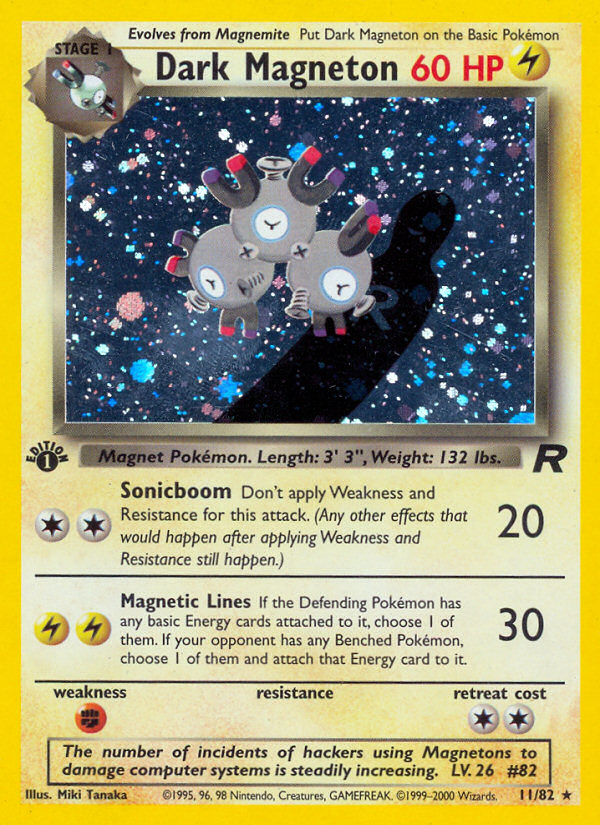 Dark Magneton (11/82) [Team Rocket 1st Edition] | Dumpster Cat Games