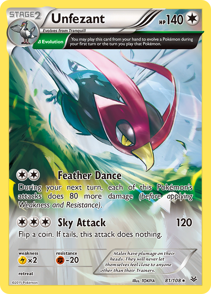 Unfezant (81/108) [XY: Roaring Skies] | Dumpster Cat Games