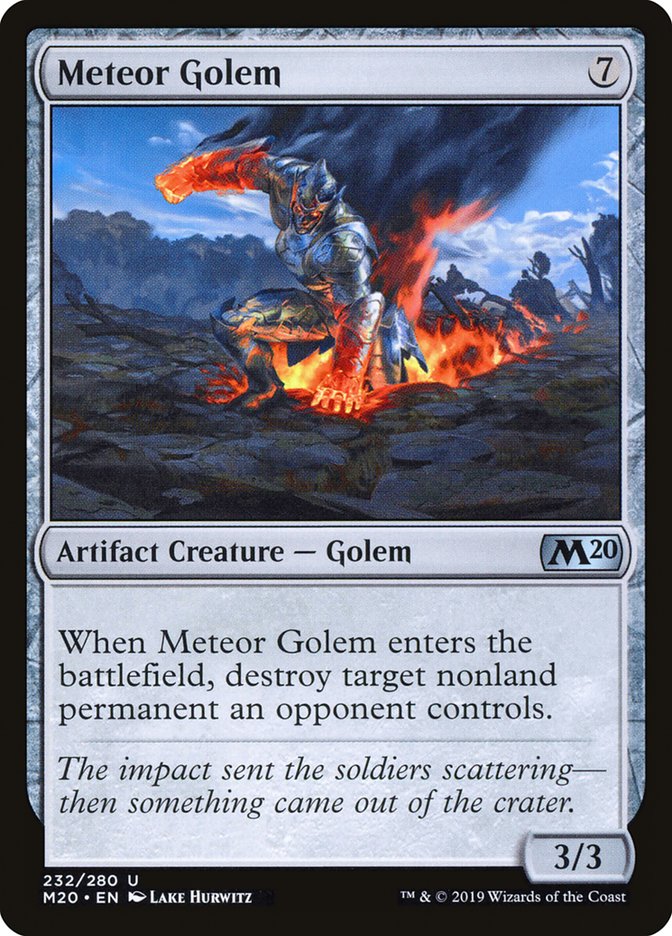 Meteor Golem [Core Set 2020] | Dumpster Cat Games