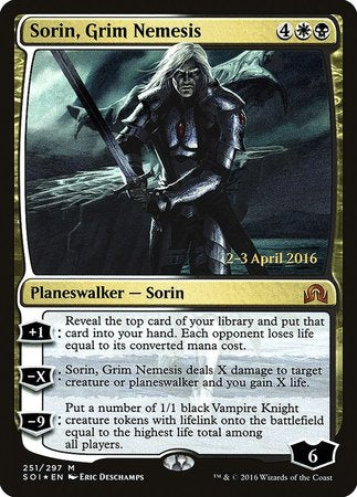 Sorin, Grim Nemesis [Shadows over Innistrad Promos] | Dumpster Cat Games