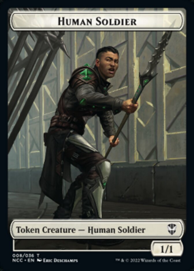 Eldrazi // Human Soldier Double-sided Token [Streets of New Capenna Commander Tokens] | Dumpster Cat Games