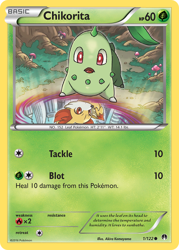 Chikorita (1/122) [XY: BREAKpoint] | Dumpster Cat Games