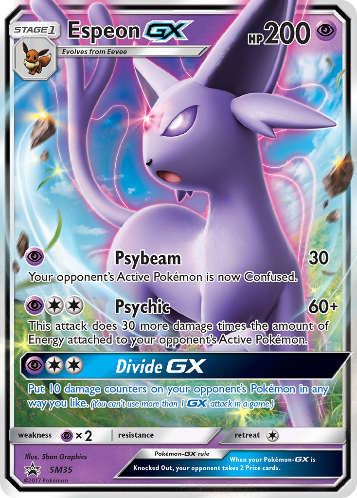 Espeon GX (SM35) [Sun & Moon: Black Star Promos] | Dumpster Cat Games