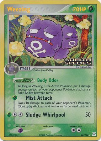 Weezing (33/113) (Stamped) [EX: Delta Species] | Dumpster Cat Games