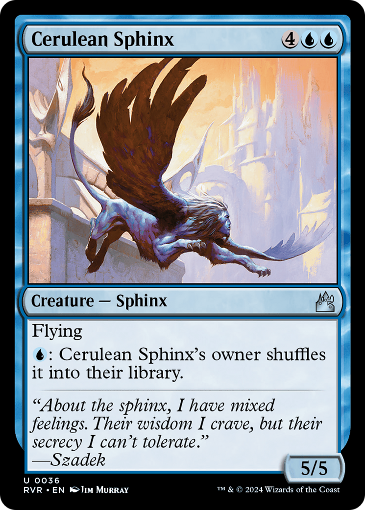 Cerulean Sphinx [Ravnica Remastered] | Dumpster Cat Games