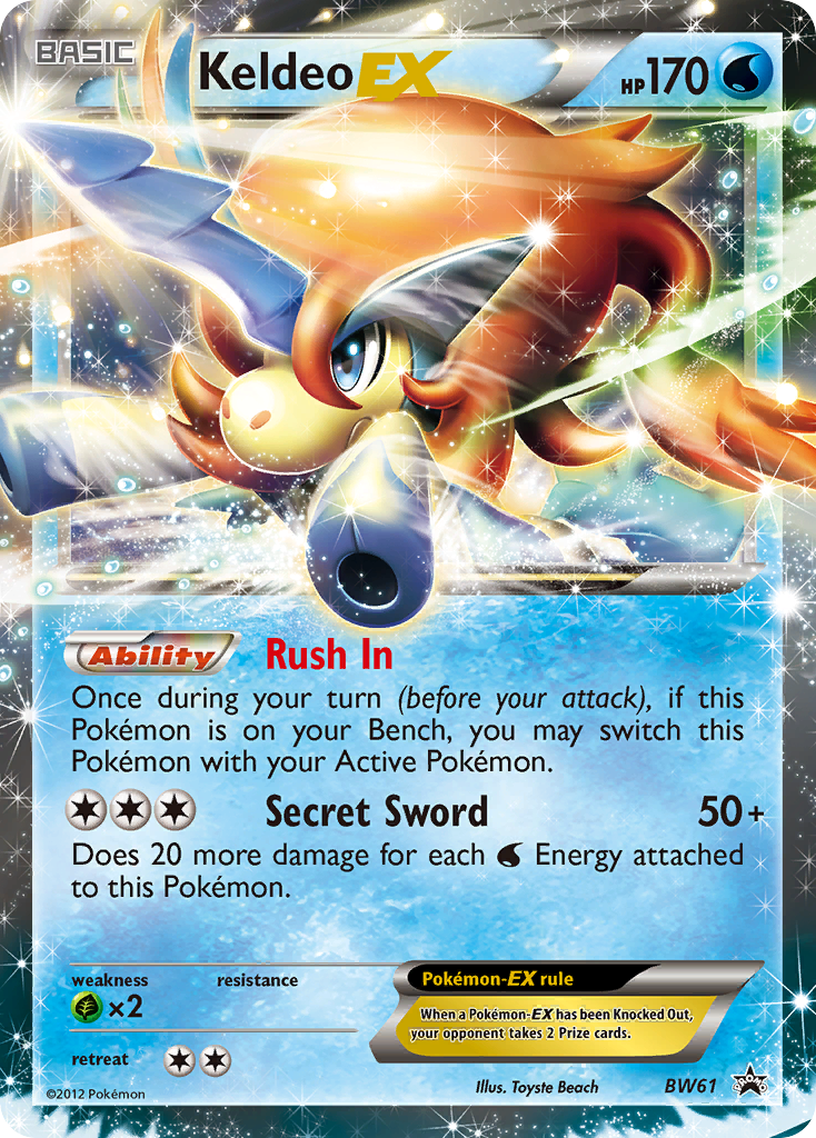 Keldeo EX (BW61) [Black & White: Black Star Promos] | Dumpster Cat Games