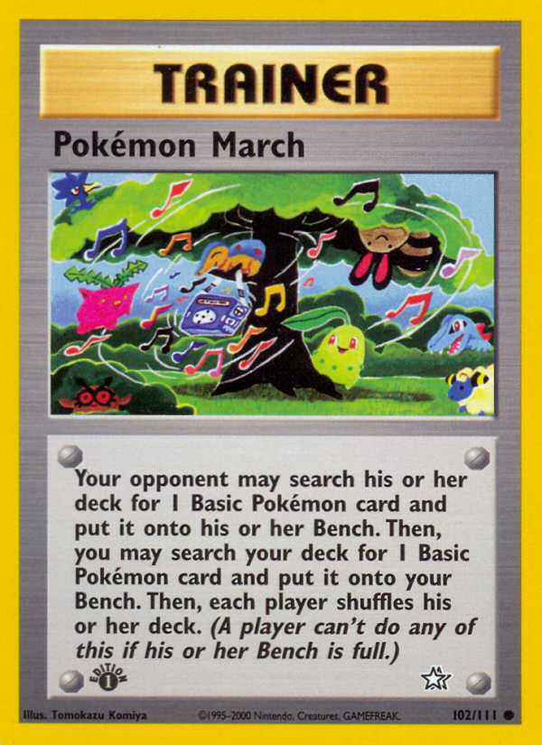 Pokemon March (102/111) [Neo Genesis 1st Edition] | Dumpster Cat Games