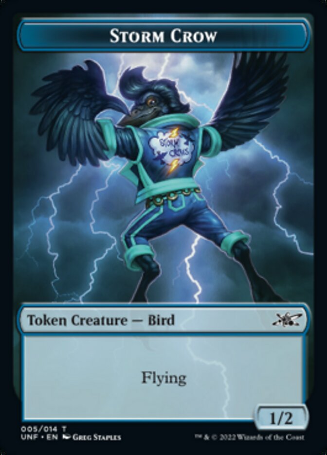 Storm Crow Token [Unfinity Tokens] | Dumpster Cat Games