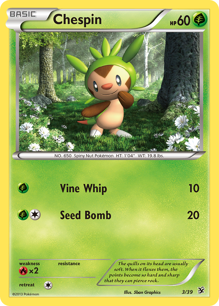 Chespin (3/39) [XY: Kalos Starter Set] | Dumpster Cat Games