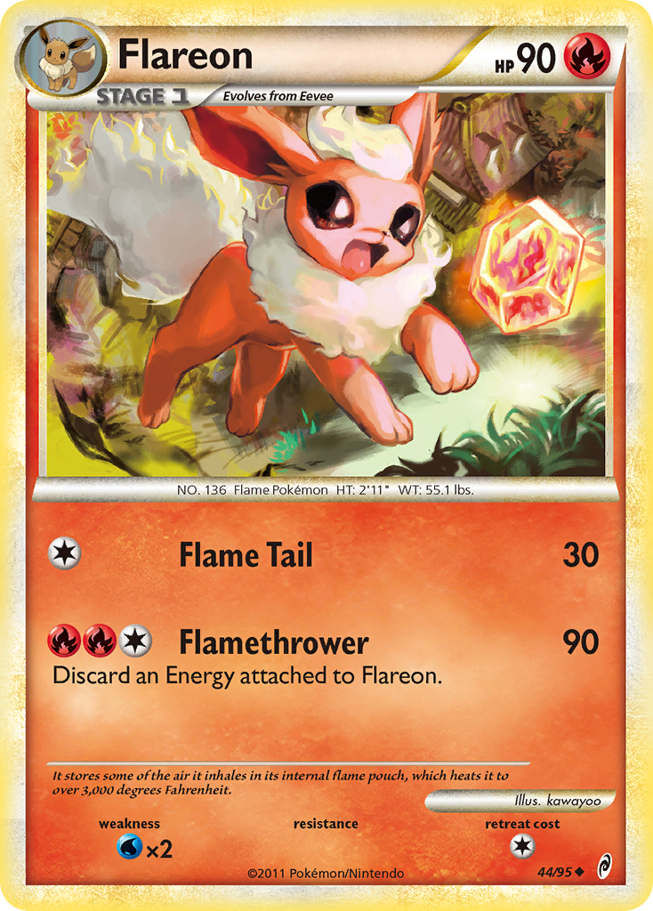 Flareon (44/95) [HeartGold & SoulSilver: Call of Legends] | Dumpster Cat Games