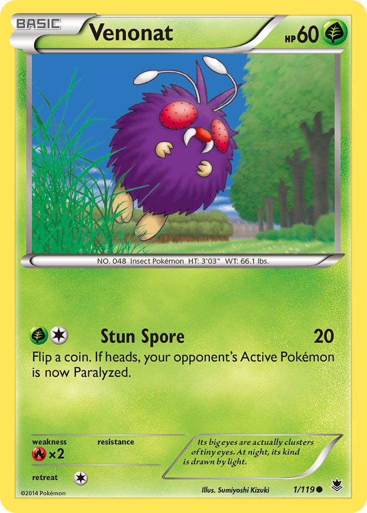 Venonat (1/119) [XY: Phantom Forces] | Dumpster Cat Games