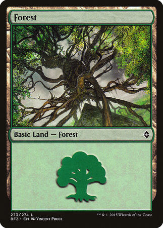 Forest (273) [Battle for Zendikar] | Dumpster Cat Games