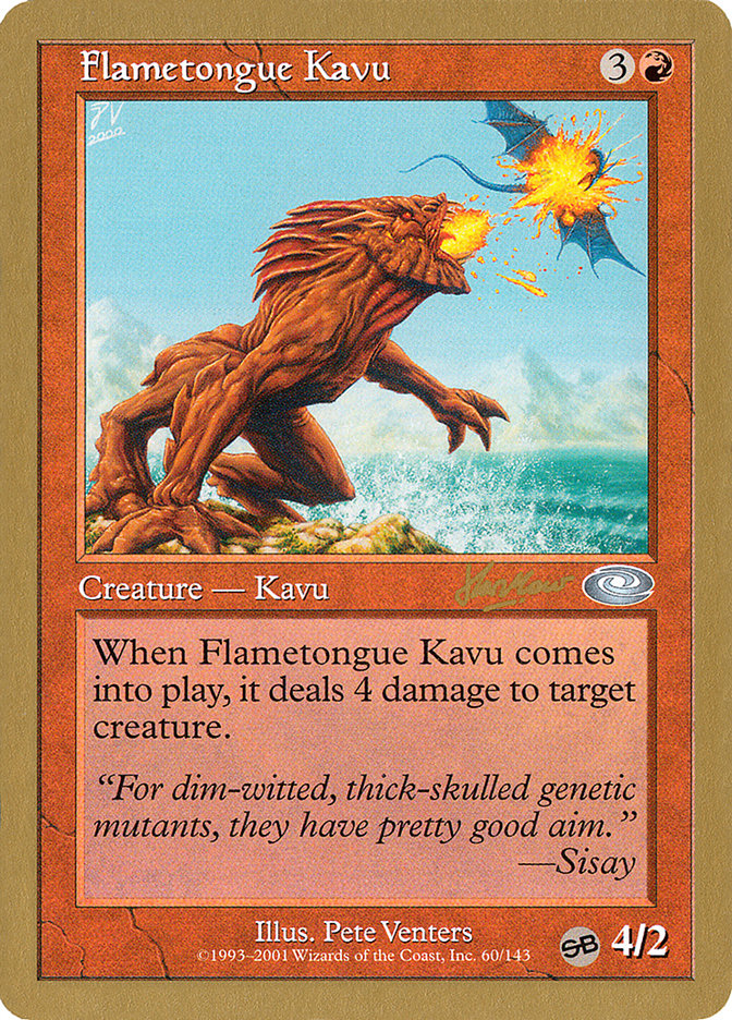 Flametongue Kavu (Sim Han How) (SB) [World Championship Decks 2002] | Dumpster Cat Games