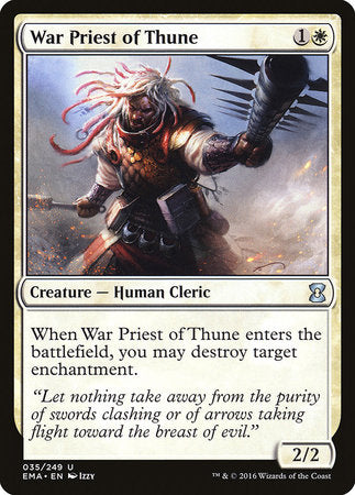 War Priest of Thune [Eternal Masters] | Dumpster Cat Games