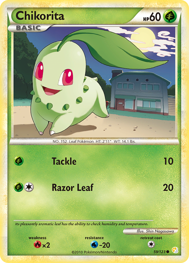 Chikorita (59/123) [HeartGold & SoulSilver: Base Set] | Dumpster Cat Games