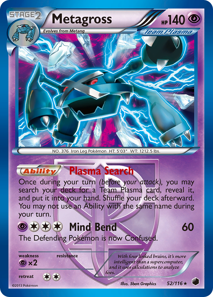 Metagross (52/116) [Black & White: Plasma Freeze] | Dumpster Cat Games