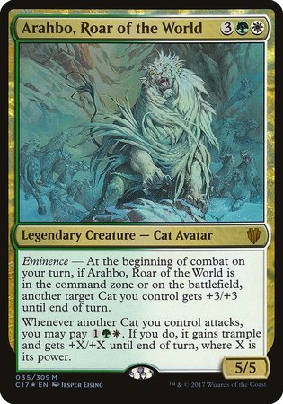 Arahbo, Roar of the World (Commander 2017) [Commander 2017 Oversized] | Dumpster Cat Games