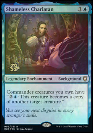 Shameless Charlatan [Commander Legends: Battle for Baldur's Gate Prerelease Promos] | Dumpster Cat Games