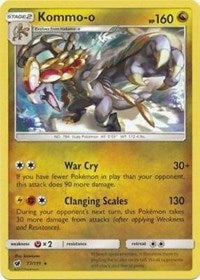 Kommo-o (77/111) (Cracked Ice Holo) (Theme Deck Exclusive) [Sun & Moon: Crimson Invasion] | Dumpster Cat Games