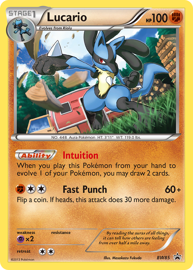 Lucario (BW85) [Black & White: Black Star Promos] | Dumpster Cat Games