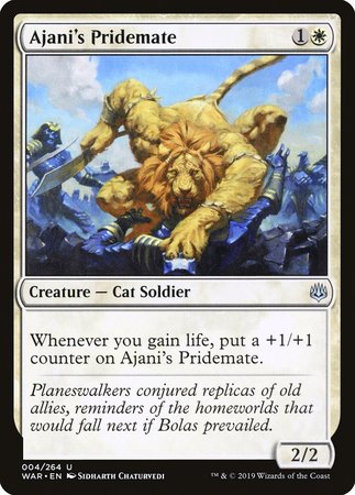 Ajani's Pridemate [War of the Spark] | Dumpster Cat Games