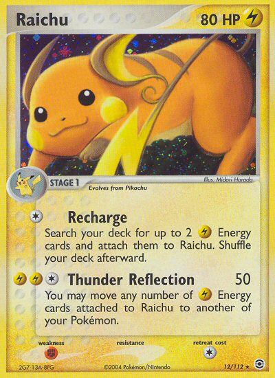 Raichu (12/112) [EX: FireRed & LeafGreen] | Dumpster Cat Games