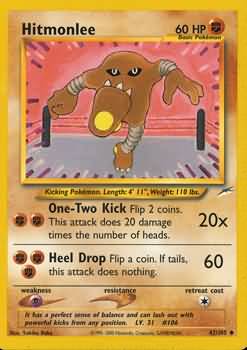 Hitmonlee (42/105) [Neo Destiny Unlimited] | Dumpster Cat Games