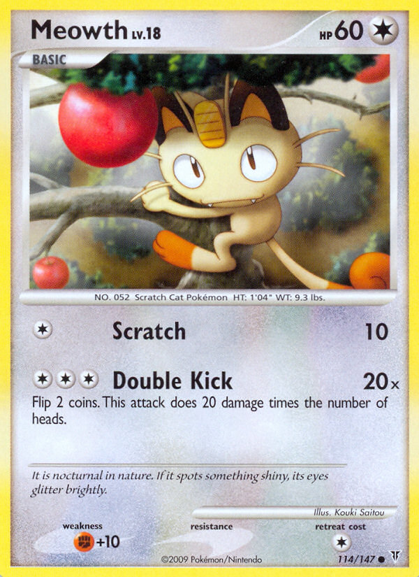 Meowth (114/147) [Platinum: Supreme Victors] | Dumpster Cat Games