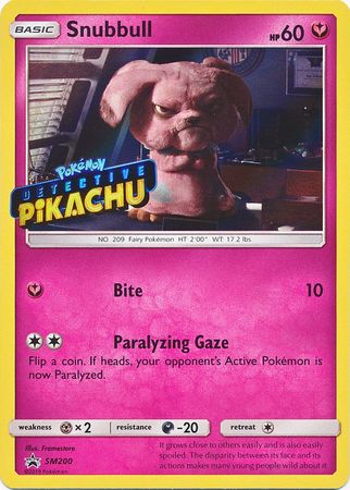 Snubbull Detective (SM200) (Pikachu Stamped) [Sun & Moon: Black Star Promos] | Dumpster Cat Games