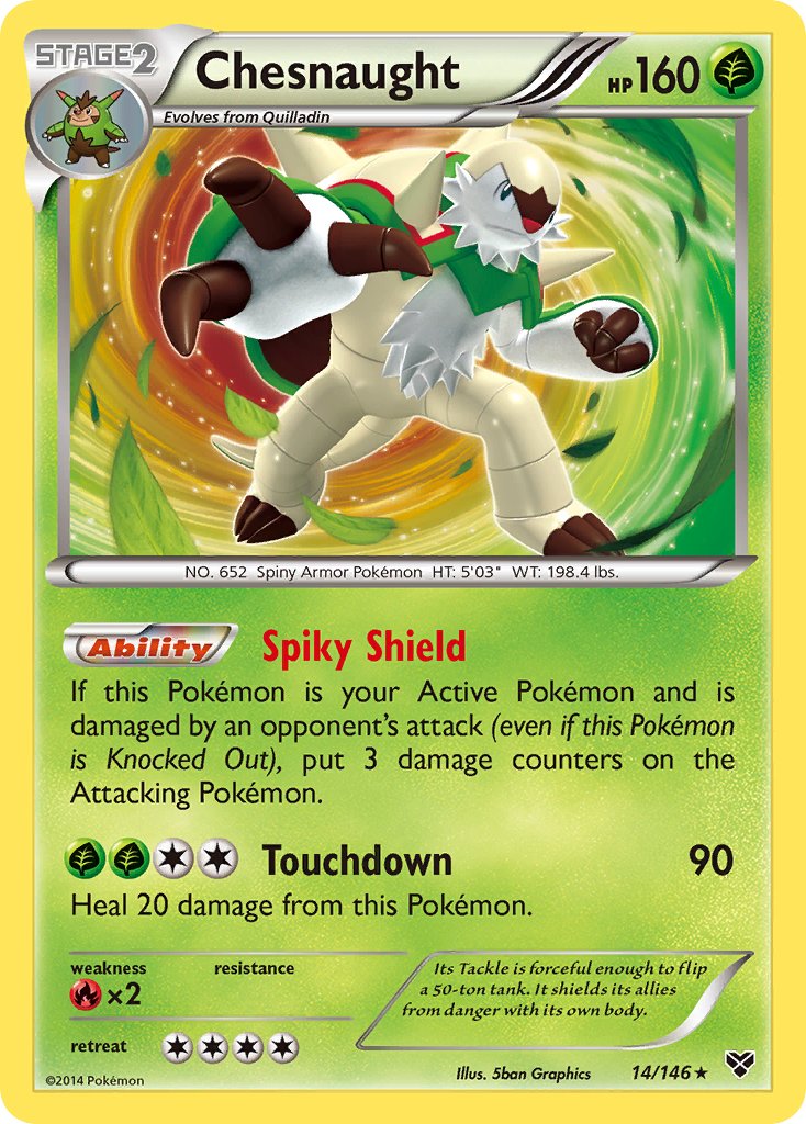 Chesnaught (14/146) (Cosmos Holo) (Blister Exclusive) [XY: Base Set] | Dumpster Cat Games