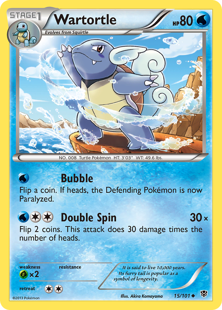 Wartortle (15/101) [Black & White: Plasma Blast] | Dumpster Cat Games