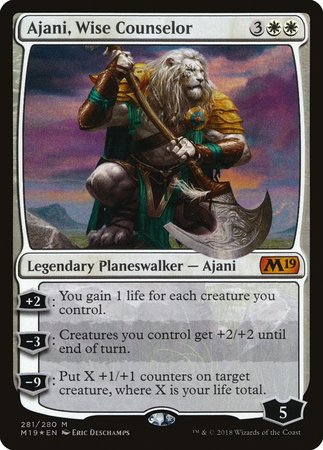 Ajani, Wise Counselor [Core Set 2019] | Dumpster Cat Games