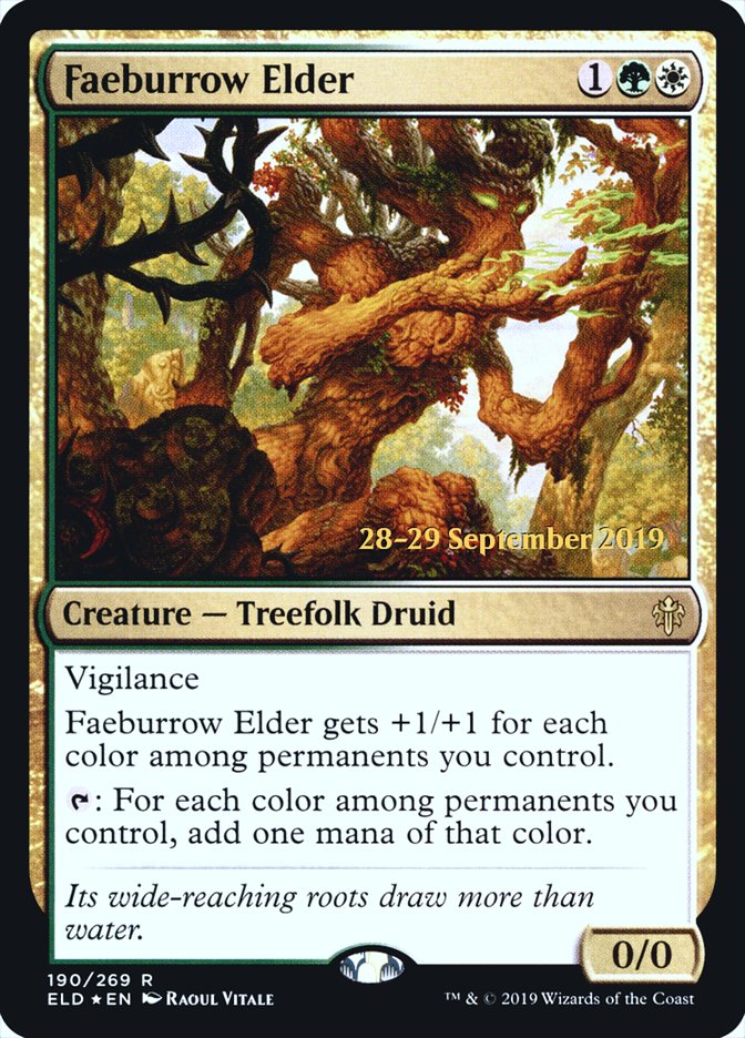 Faeburrow Elder  [Throne of Eldraine Prerelease Promos] | Dumpster Cat Games