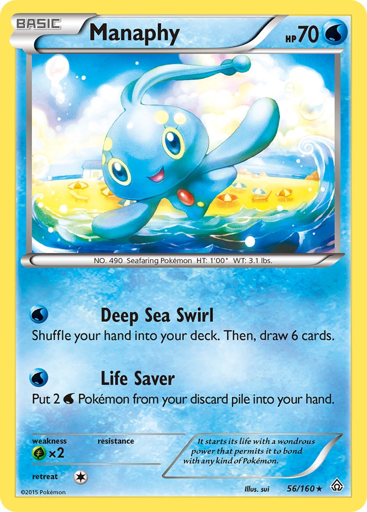 Manaphy (56/160) (Battle Arena Deck Exclusive) (Theme Deck Exclusive) [XY: Primal Clash] | Dumpster Cat Games